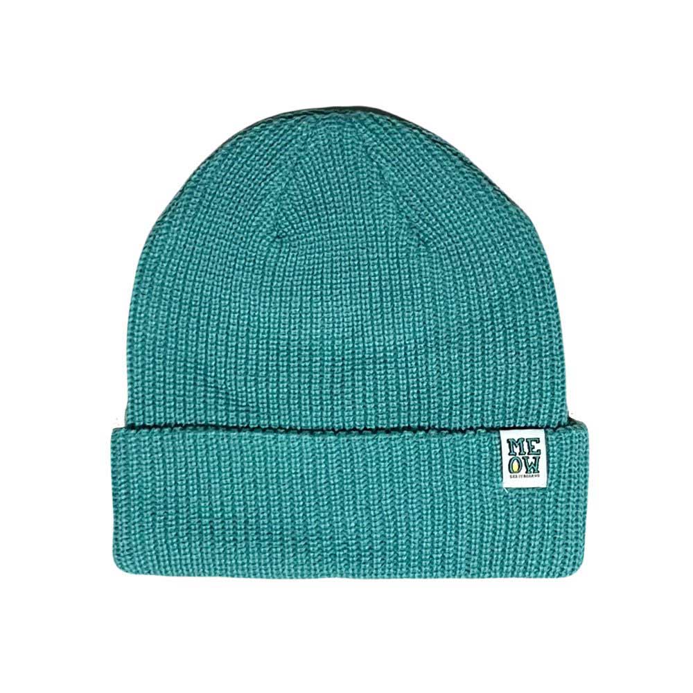 Meow Skateboards Stacked Beanie [Teal] display picture 3