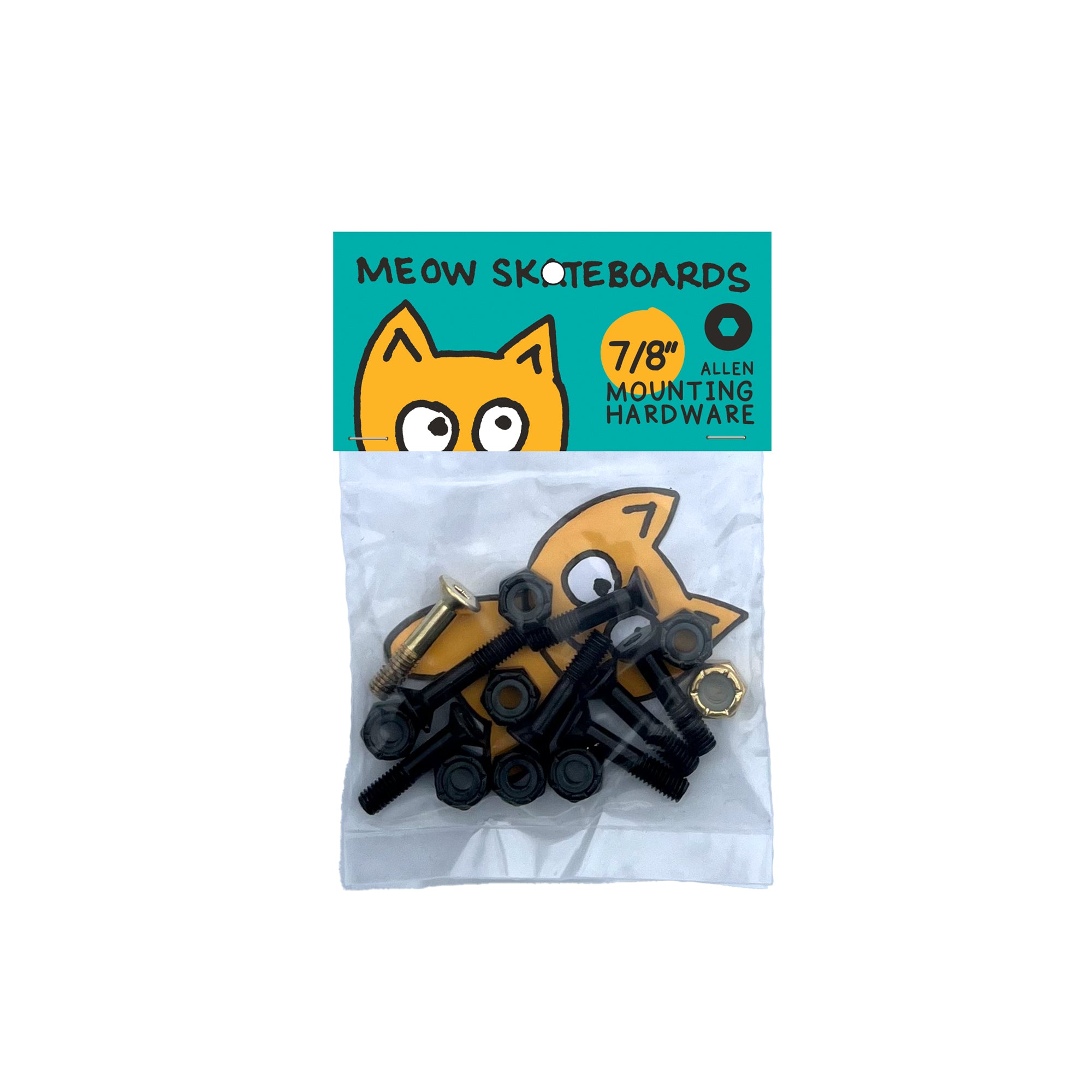 Meow Skateboard 7/8" mounting hardware package