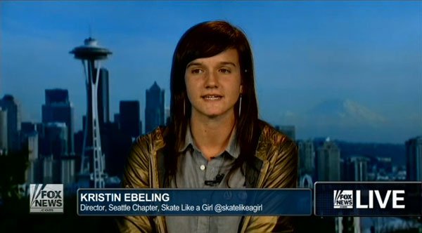 Kristin Ebeling Live on Fox News - Meow Skateboards