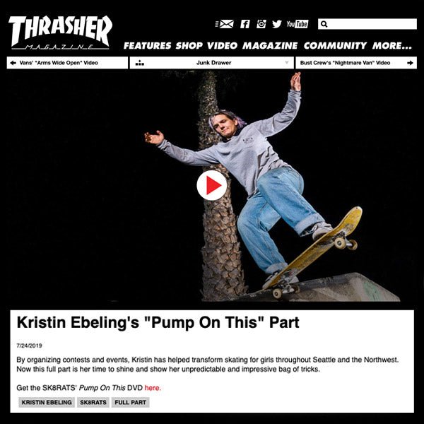 Kristin Ebeling | "Pump On This" video part - Meow Skateboards