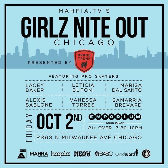 MAHFIA.TV Girlz Nite Out | Chicago - Meow Skateboards