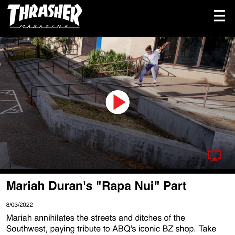 Mariah Duran's "Rapa Nui" Video - Meow Skateboards