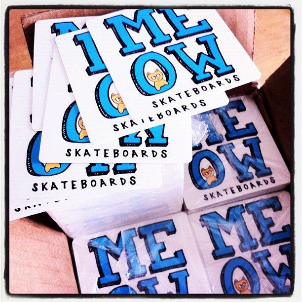 First Batch of Stickers are Here! - Meow Skateboards