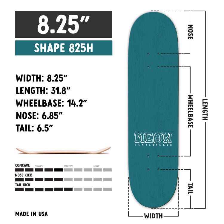 8.25" [825H] - Meow Skateboards