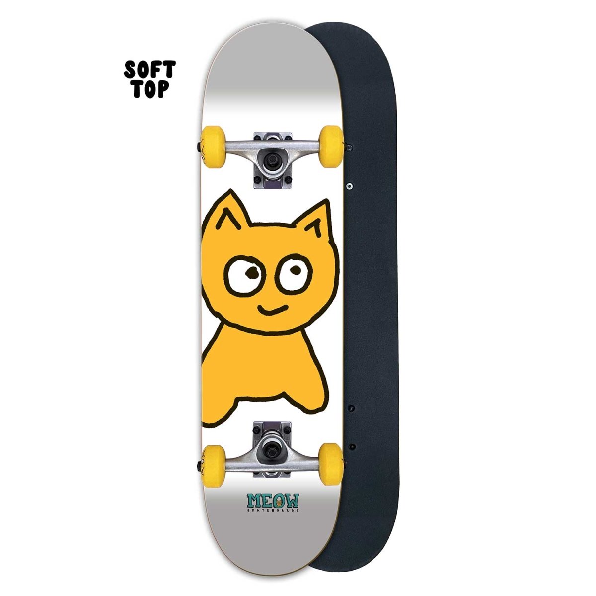 Big Cat [White] Complete - 7.00" SOFT TOP - Meow Skateboards