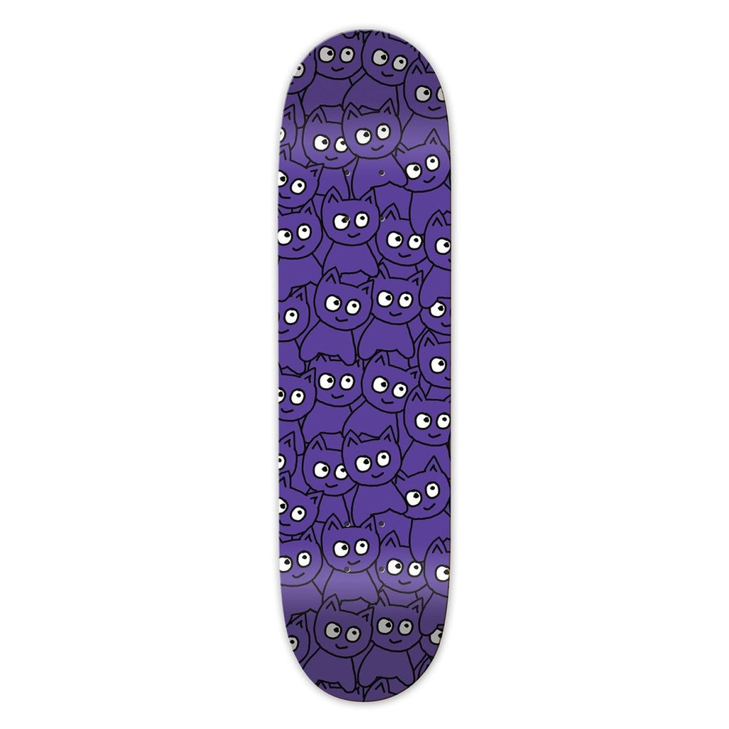 Sticker Pile [Purple] Deck - 7.00" Youth - Meow Skateboards
