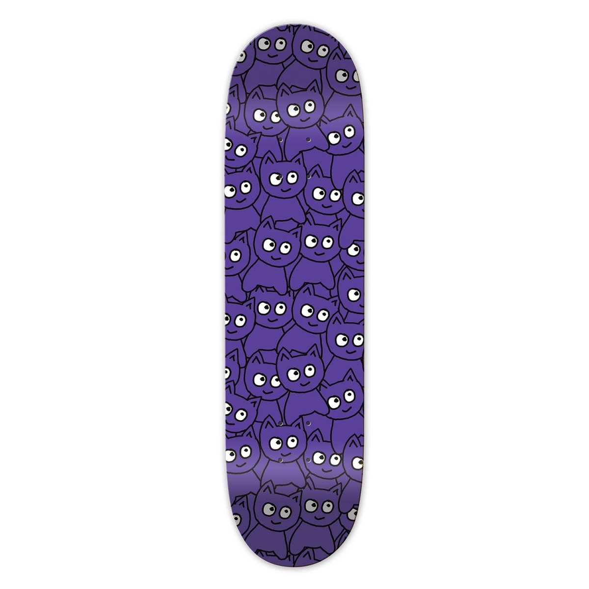 Sticker Pile [Purple] Deck - 7.00" Youth - Meow Skateboards