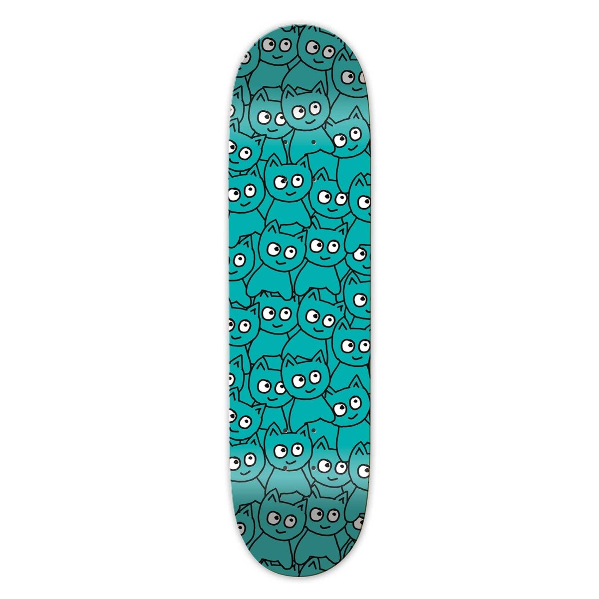 Sticker Pile [Teal] Deck - 7.00" Youth - Meow Skateboards