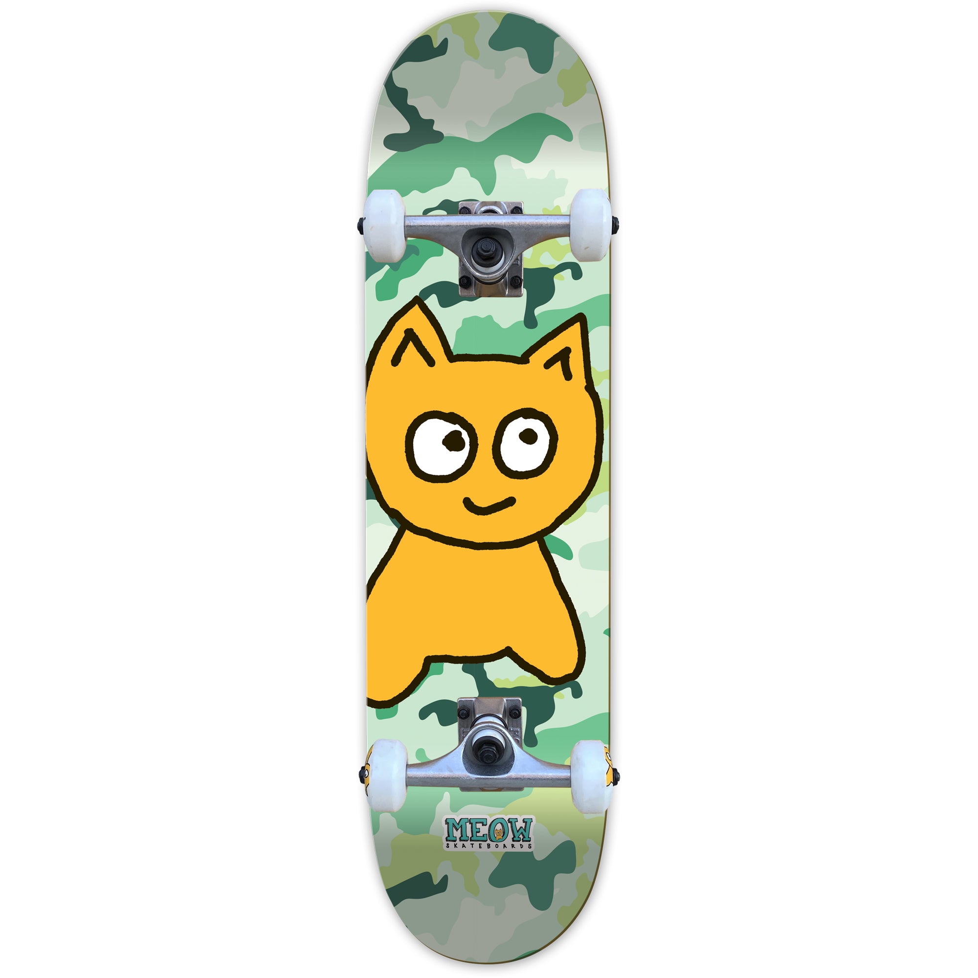 Big Cat [Green Camo] Complete - 6.50" Mini - Meow Skateboards