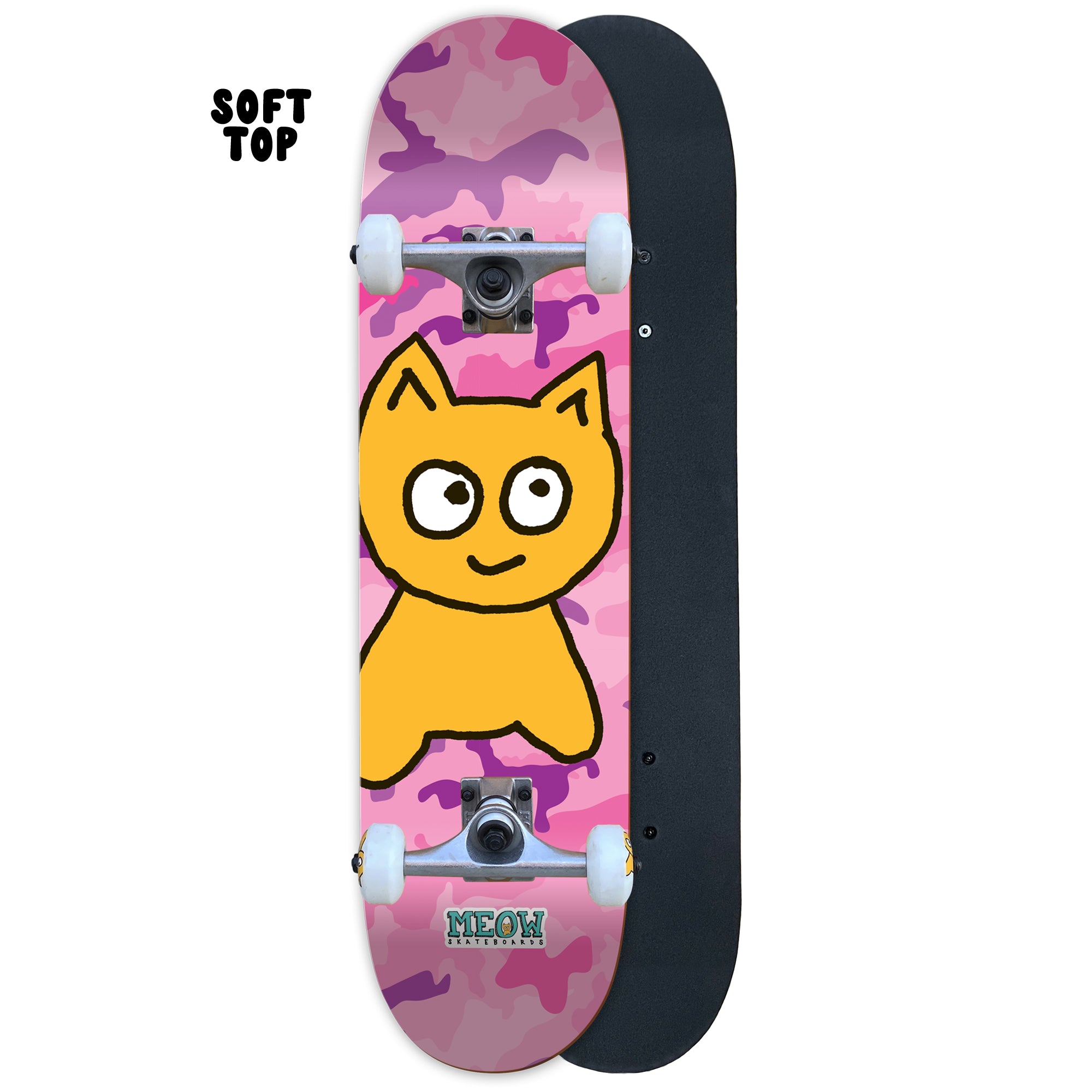 Big Cat [Camo Pink] Complete - 7.25" SOFT TOP - Meow Skateboards