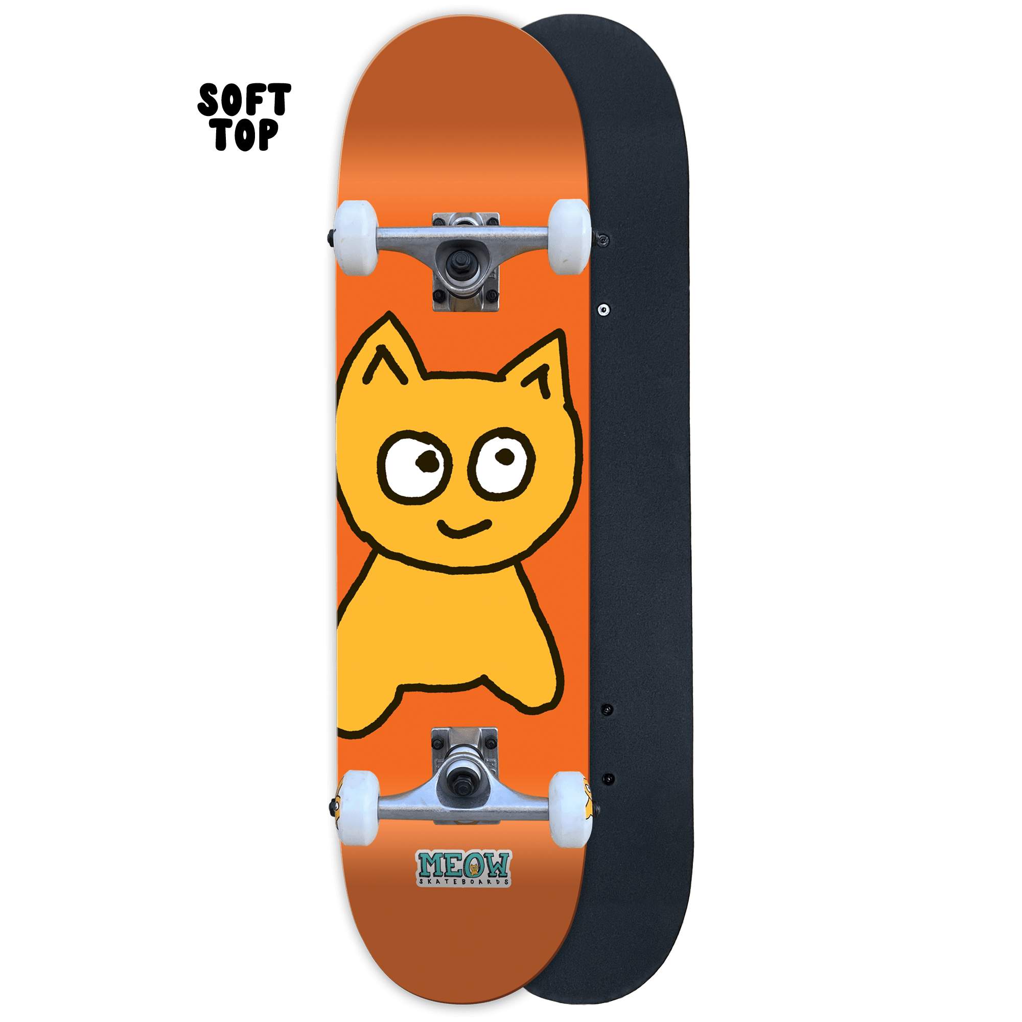 Big Cat [Orange] Complete - 7.25" SOFT TOP - Meow Skateboards