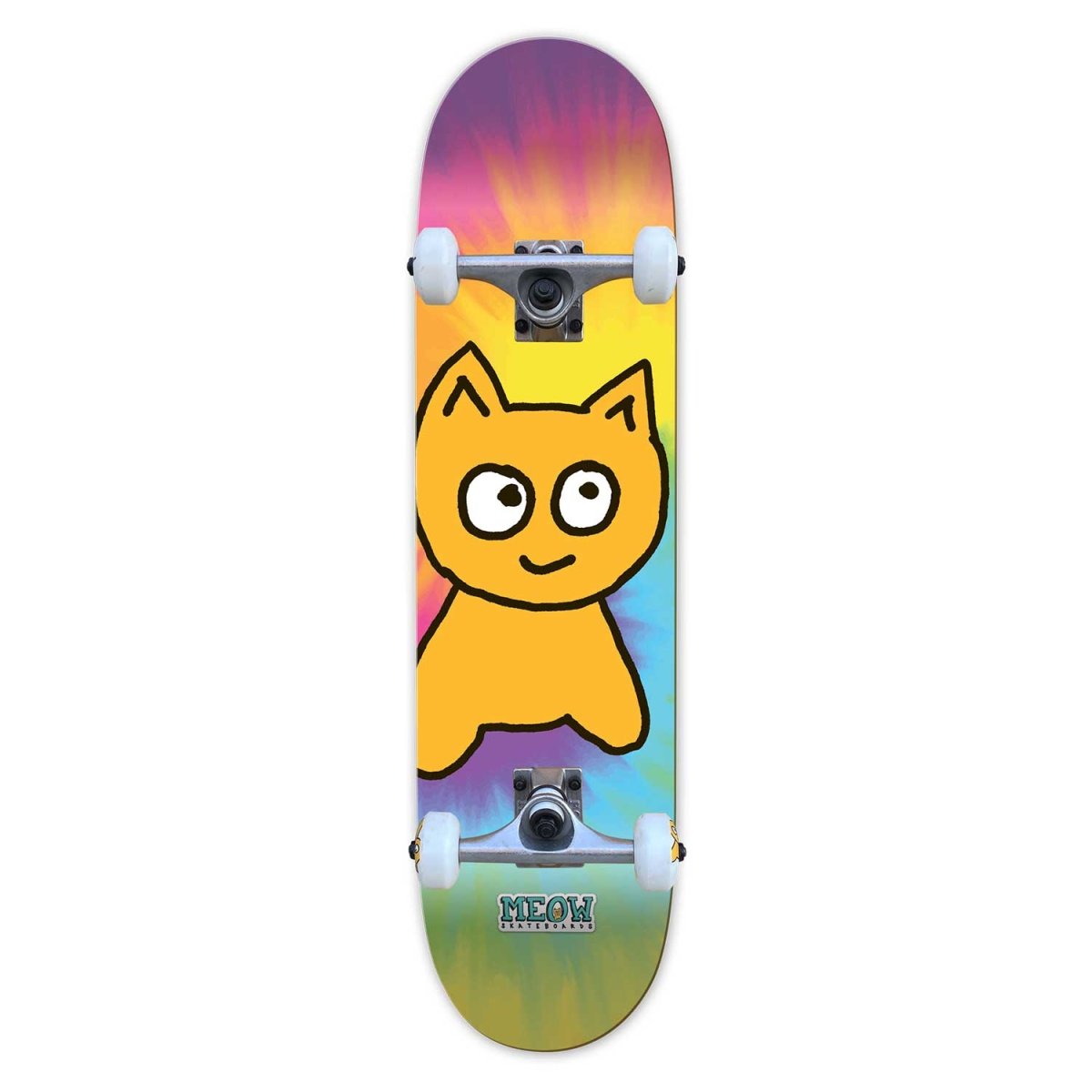 Big Cat [Tie Dye] Complete - 7.25" Mini - Meow Skateboards
