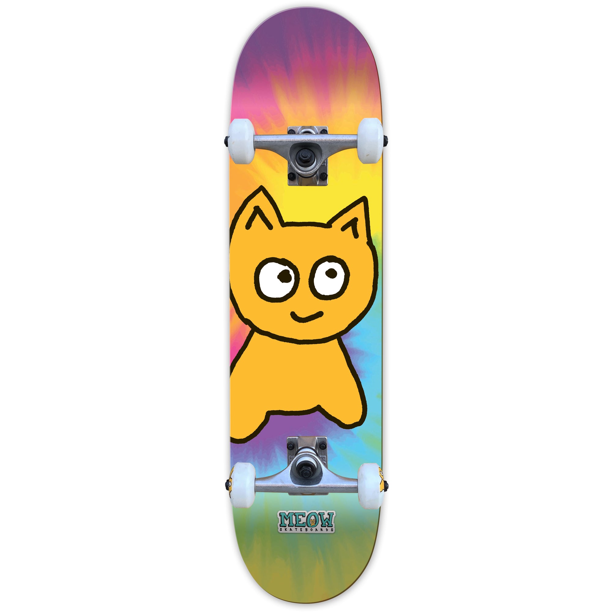 Big Cat [Tie Dye] Complete - 6.75" Mini - Meow Skateboards