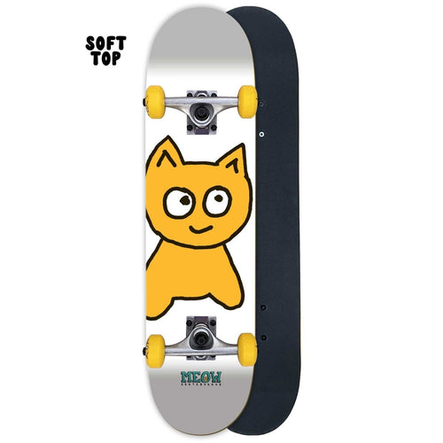 Big Cat [White] Complete - 7.00" SOFT TOP - Meow Skateboards