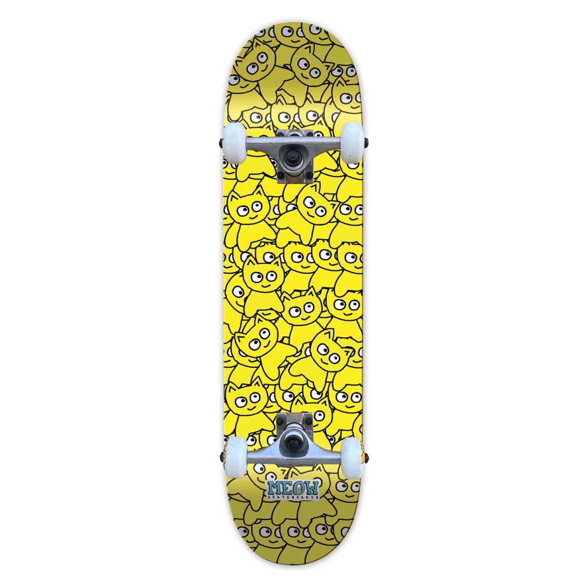 Sticker Pile [CMYK Yellow] Complete - 6.75" Mini - Meow Skateboards