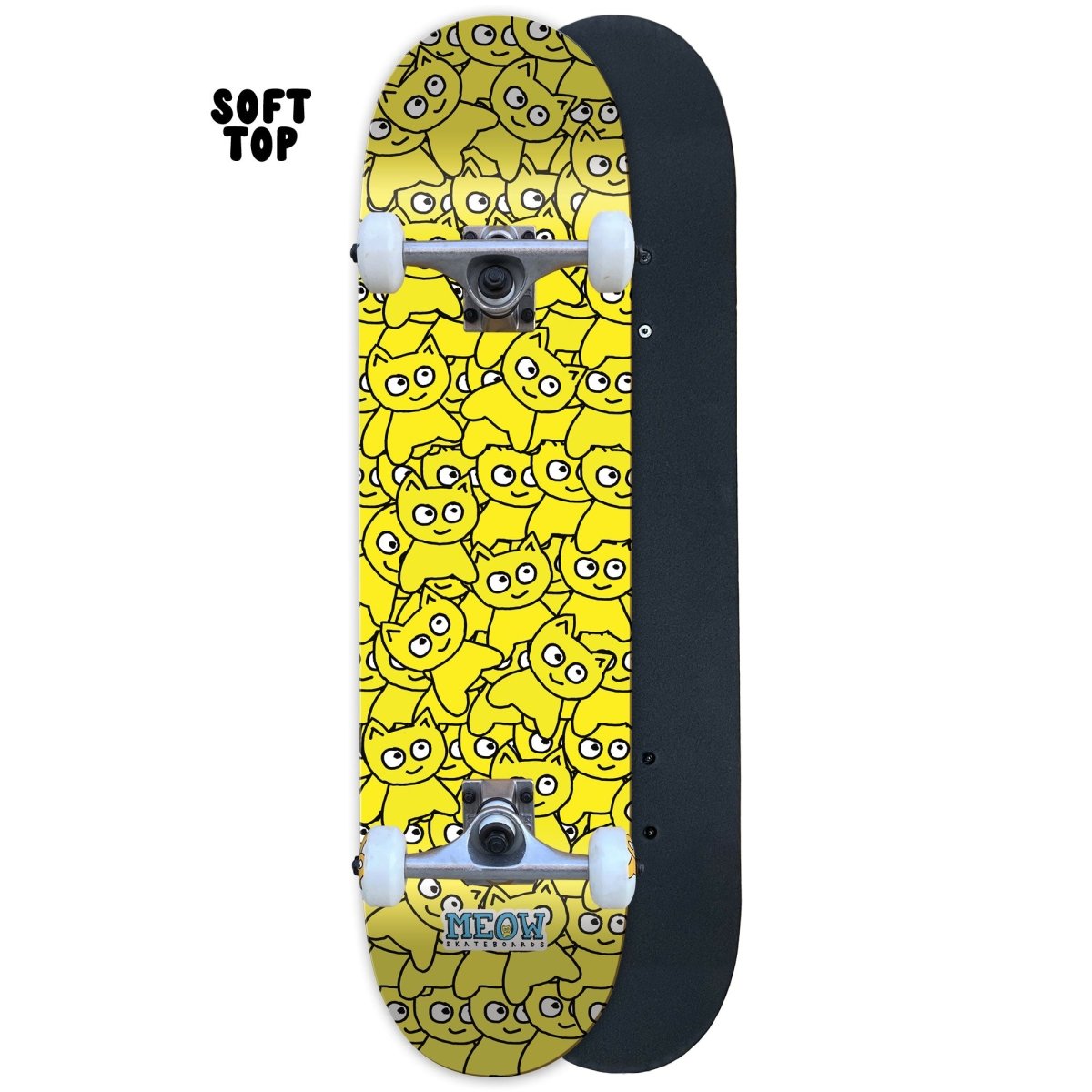 Sticker Pile CMYK [Yellow] Complete - 6.75" SOFT TOP - Meow Skateboards