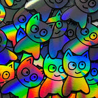Big Cat Sticker - Holographic - Meow Skateboards
