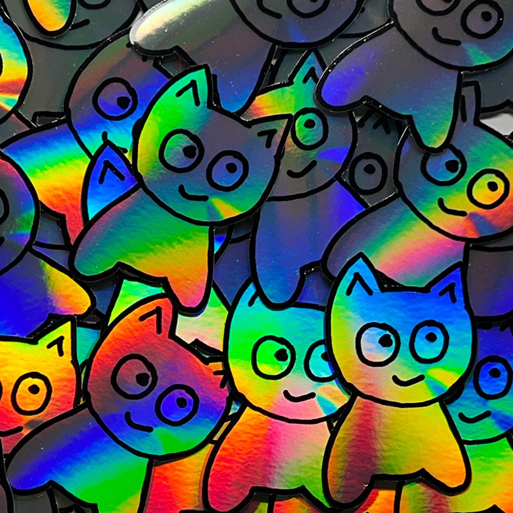Big Cat Sticker - Holographic - Meow Skateboards