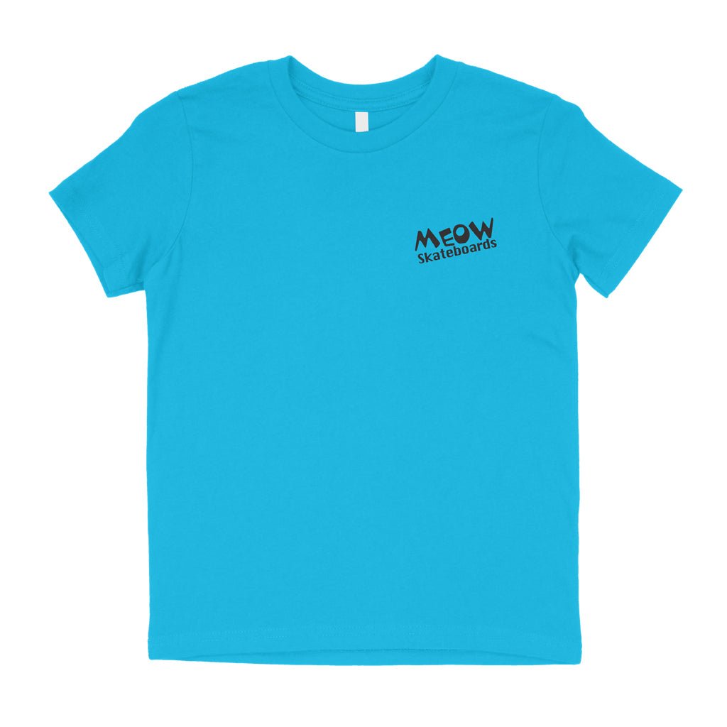 YOUTH | Tabby Lite Tee [Neon Blue] - Meow Skateboards