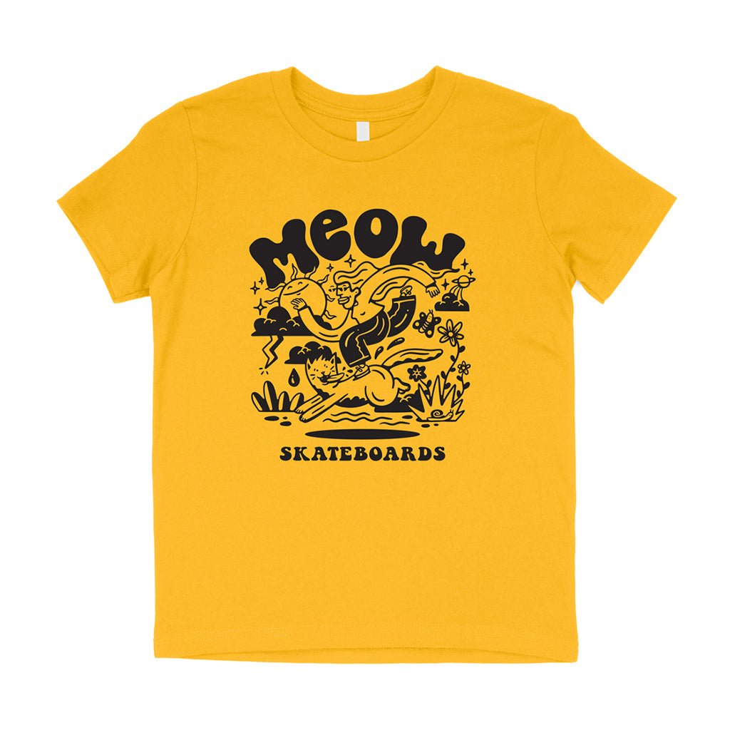 YOUTH | Heddy Tee [Gold] - Meow Skateboards