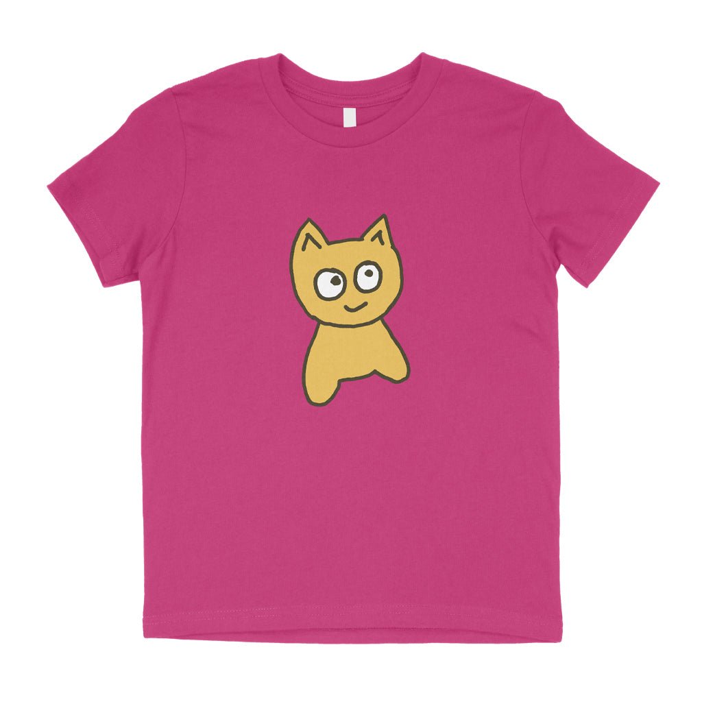 YOUTH | Big Cat Tee [Berry] - Meow Skateboards