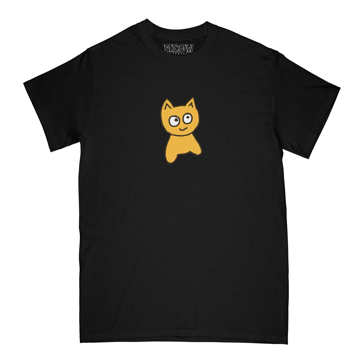 Big Cat Tee [Black] - Meow Skateboards