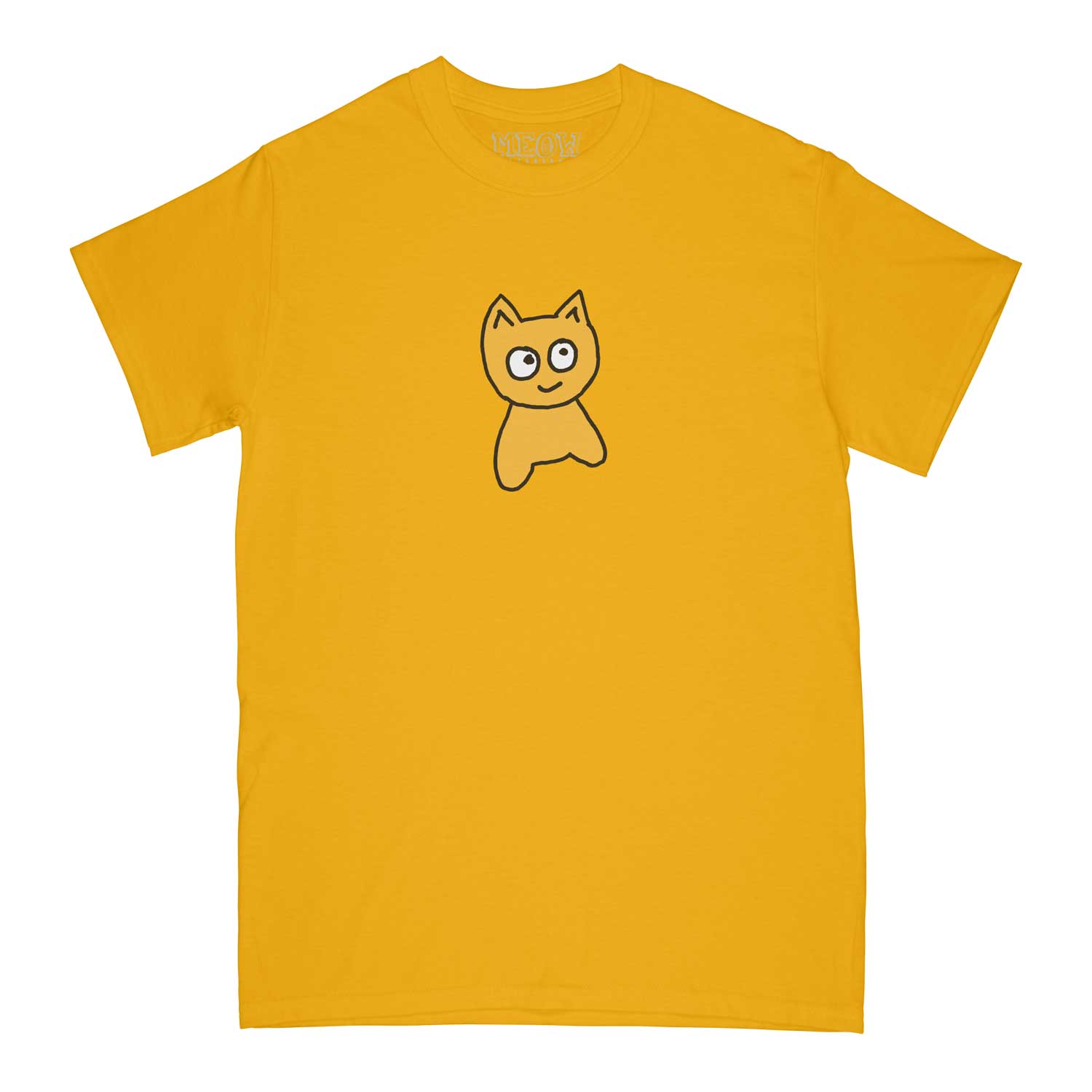 Big Cat Tee [Gold] - Meow Skateboards