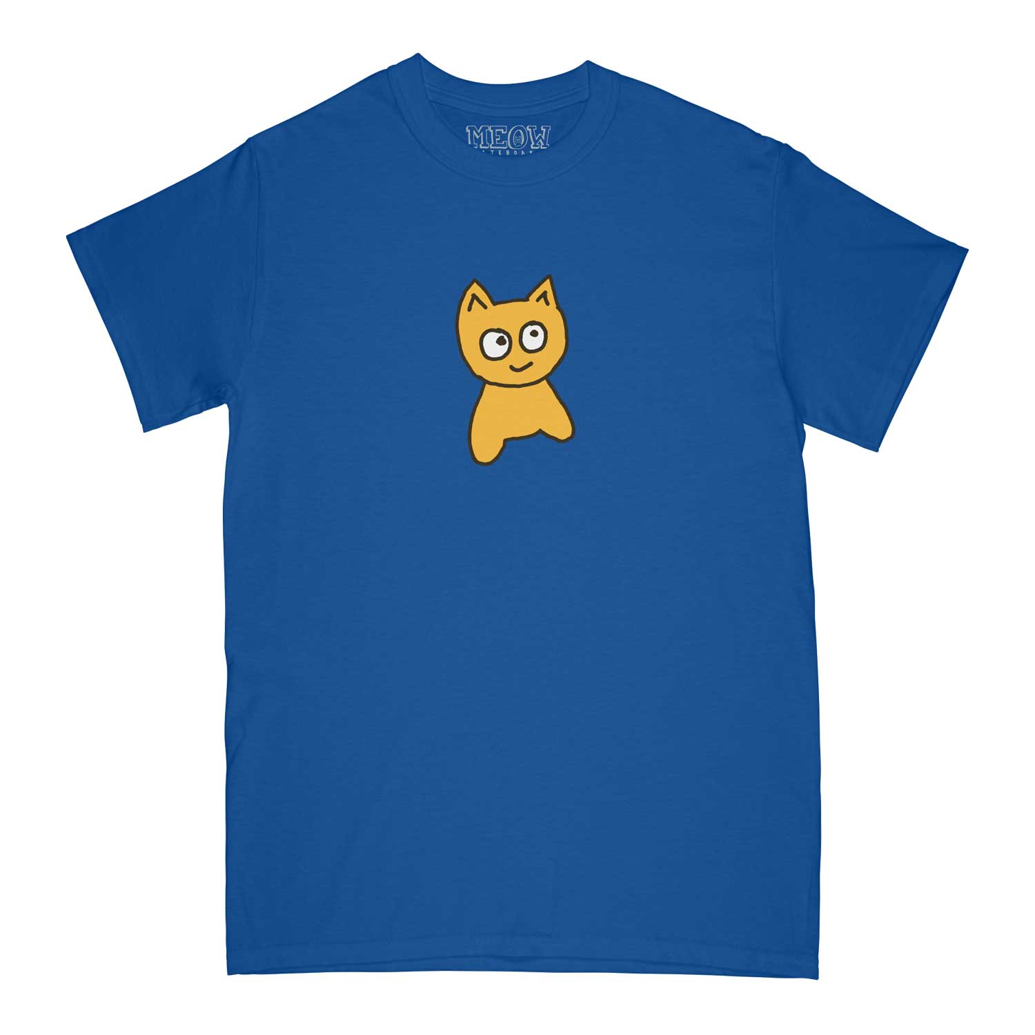 Big Cat Tee [Royal] - Meow Skateboards