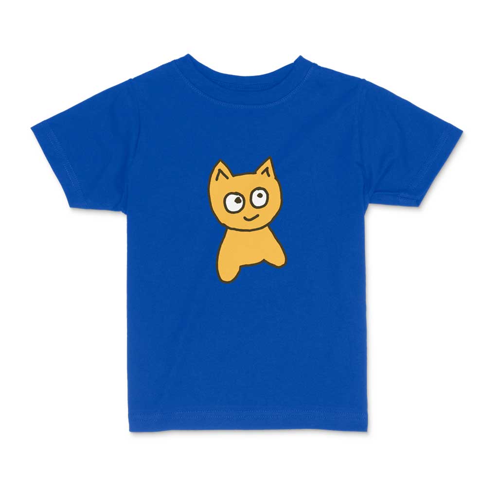 YOUTH | Big Cat Tee [Royal] - Meow Skateboards