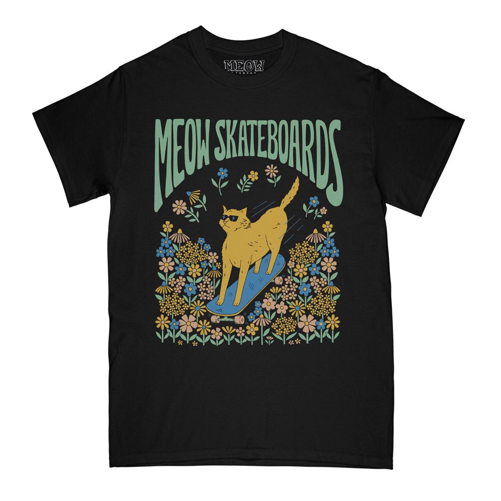 Meadow Tee [Black] - Meow Skateboards