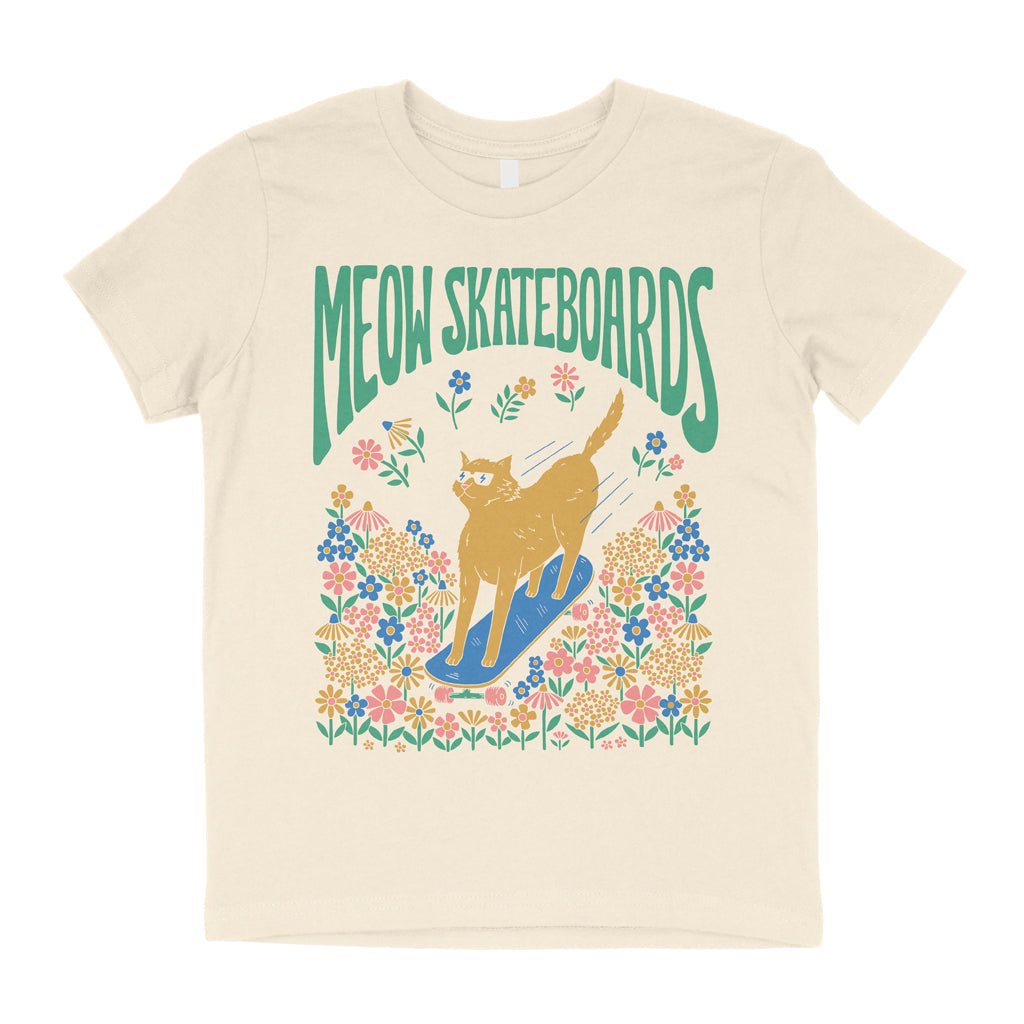 YOUTH | Meadow Tee [Natural] - Meow Skateboards