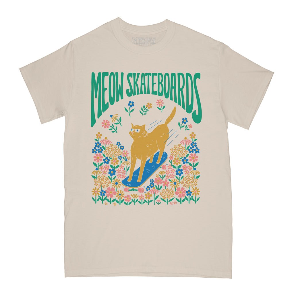 Meadow Tee [Natural] - Meow Skateboards