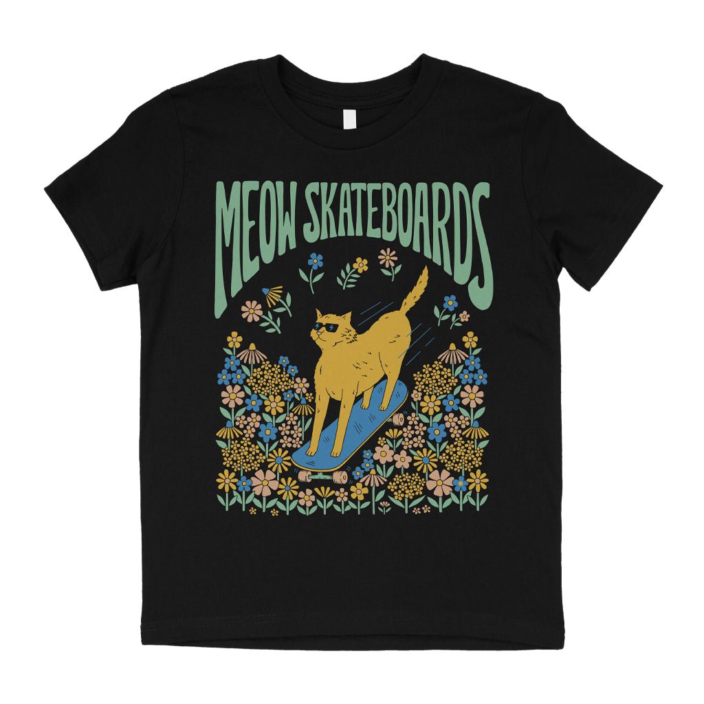 YOUTH | Meadow Tee [Black] - Meow Skateboards
