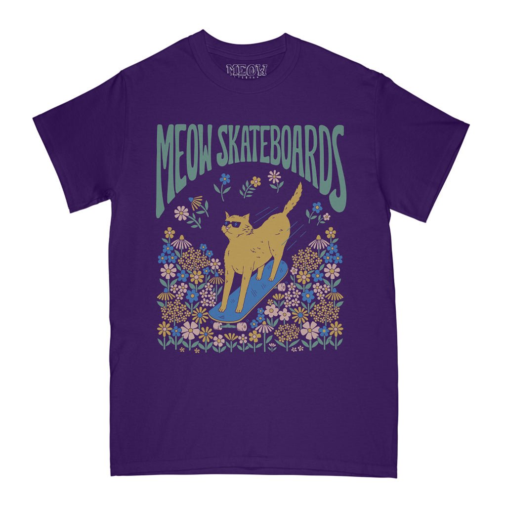 Meadow Tee [Violet] - Meow Skateboards