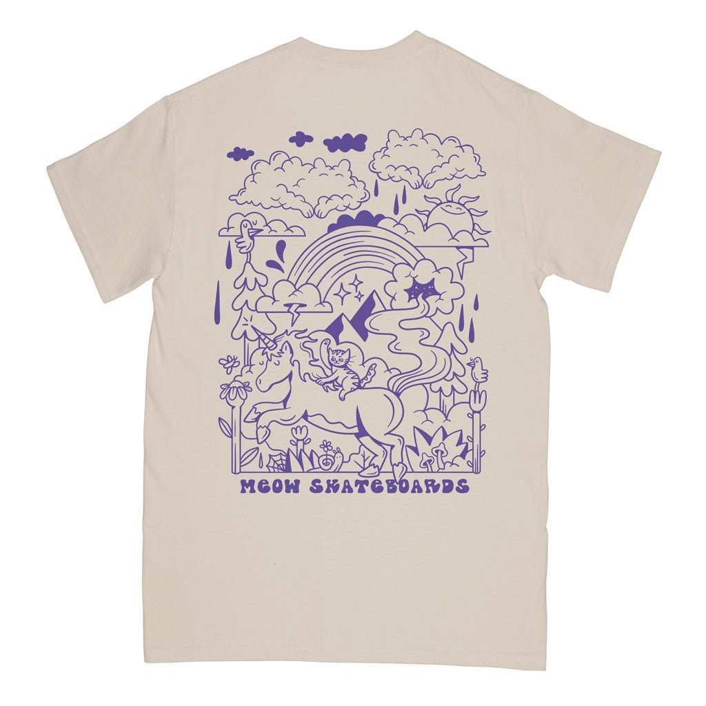 Dream Tee [Natural] - Meow Skateboards