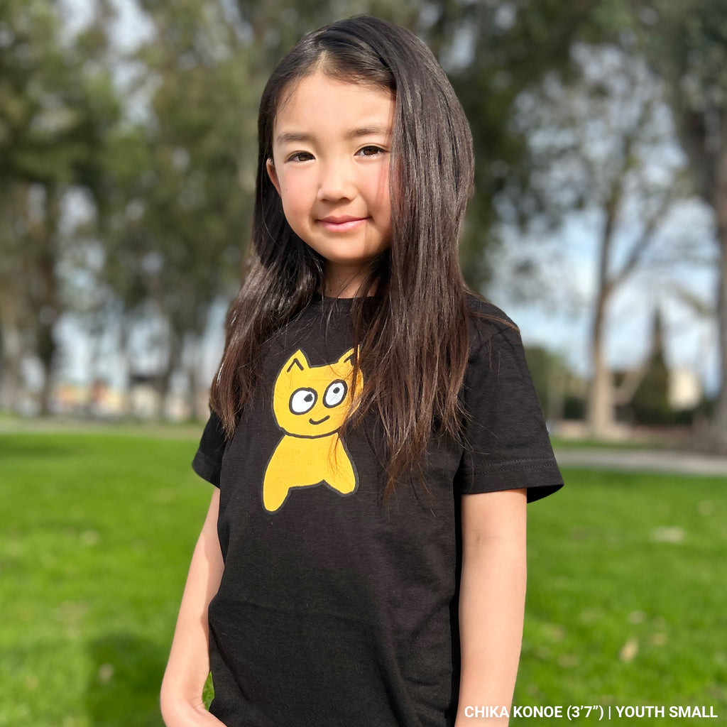 YOUTH | Big Cat Tee [Black] - Meow Skateboards