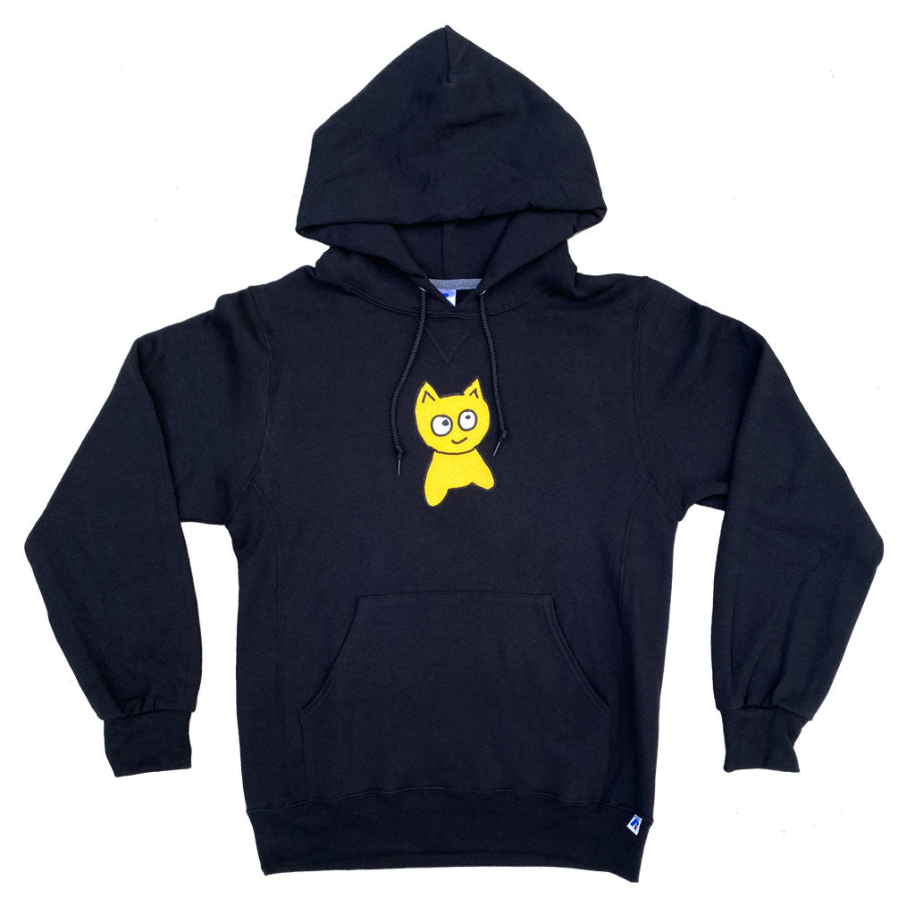 Meow x Russell Big Cat Hoodie [Black] - Meow Skateboards