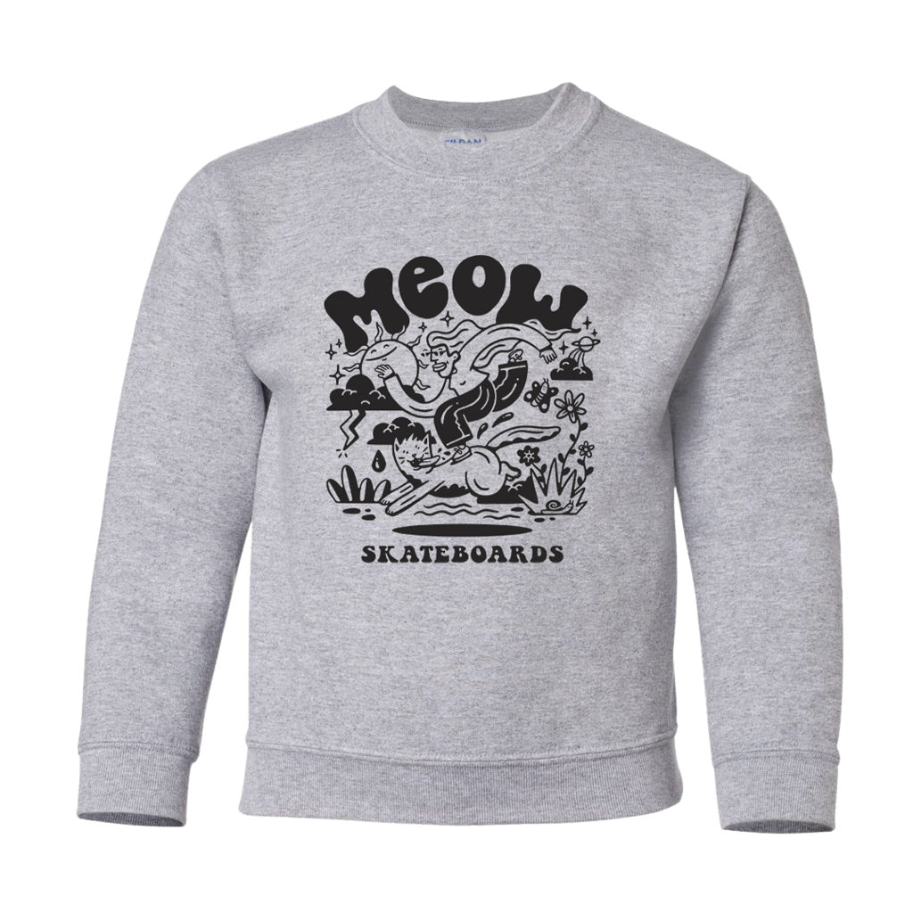 YOUTH | Heddy Sweatshirt [Heather Grey] - Meow Skateboards