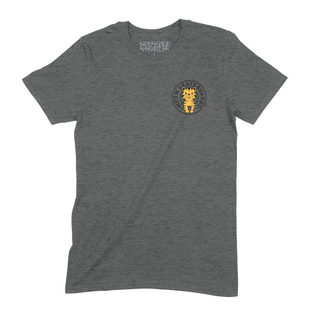 Tabby Seal Tee [Dark Heather] - Meow Skateboards