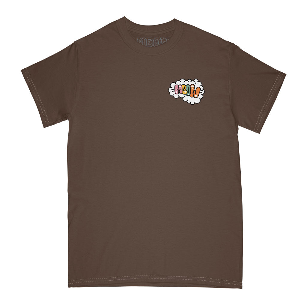 Sun Snoozer Tee [Brown] - Meow Skateboards