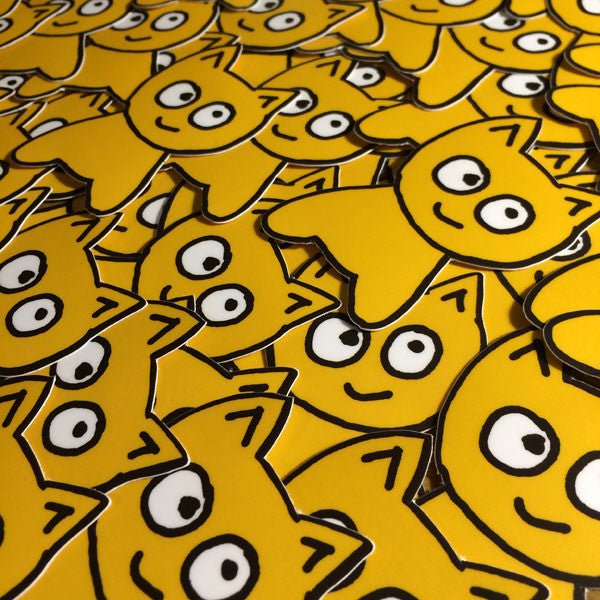 Big Cat Sticker - Meow Skateboards
