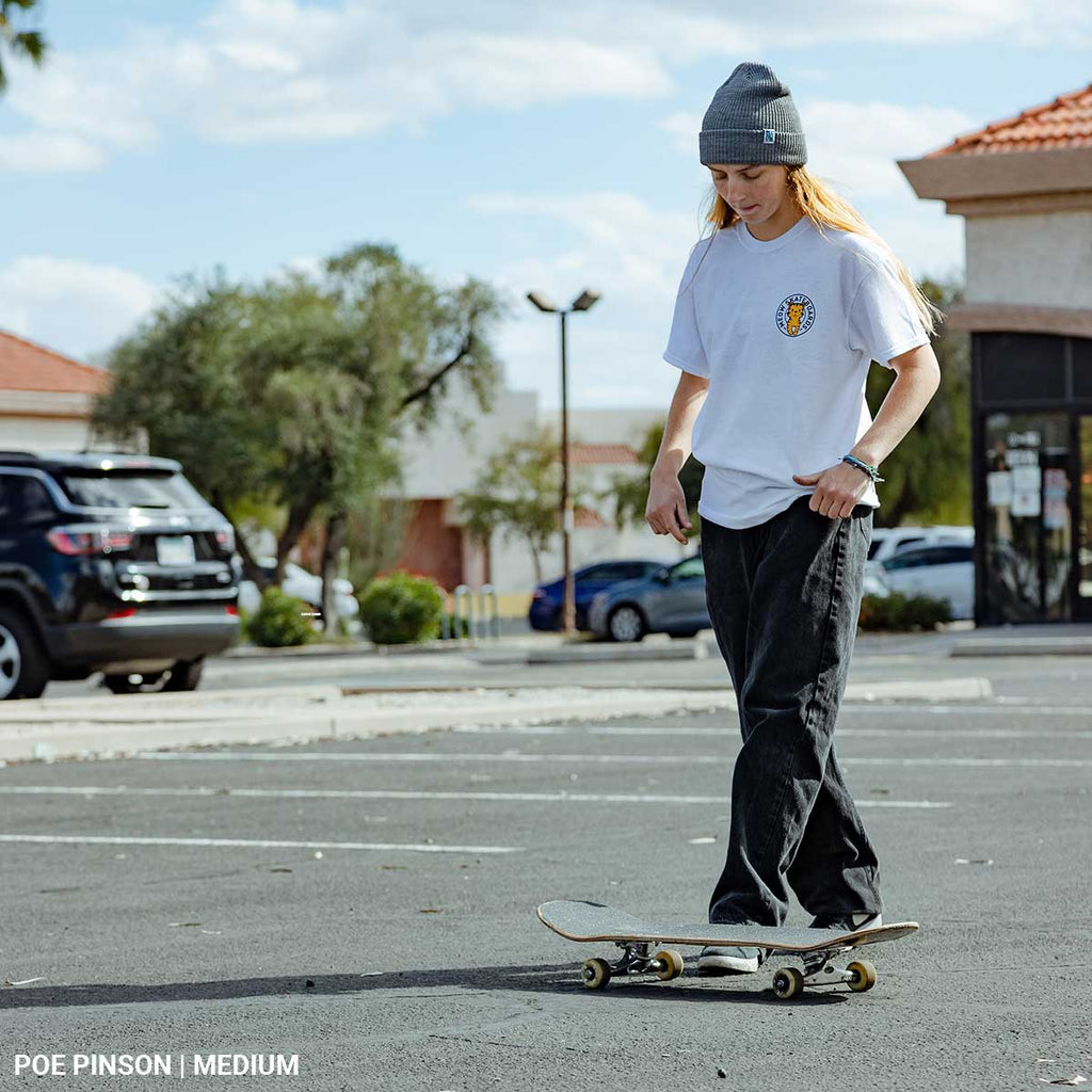 Tabby Seal Tee [White] - Meow Skateboards